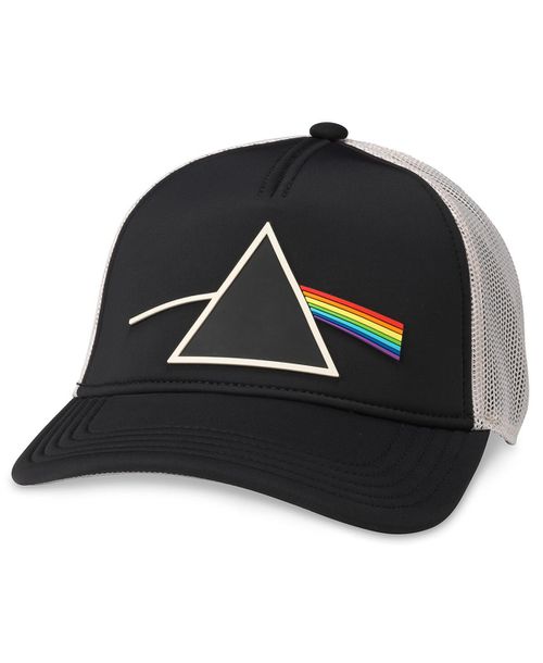 Men's Black, Natural Pink Floyd Riptide Valin Trucker Adjustable Hat - Black, Natural