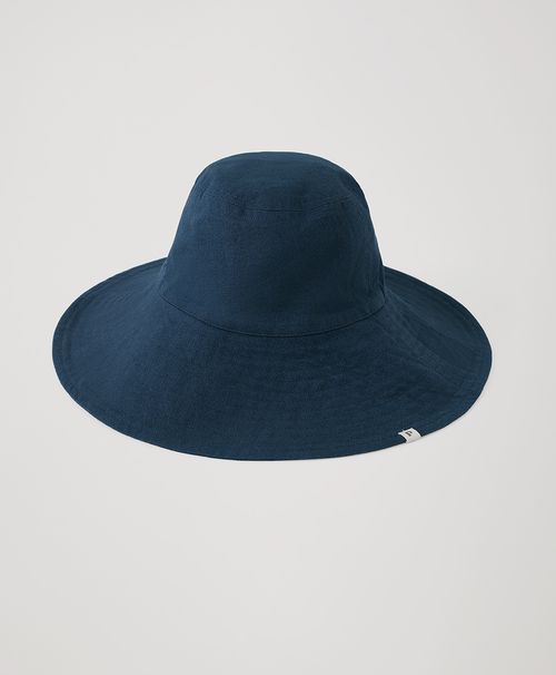 Women's French Navy Organic Cotton Packable Sun Hat