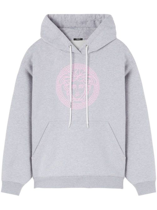Medusa cotton hoodie - Grey
