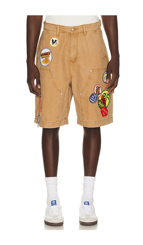 VANDYTHEPINK Patched Canvas Shorts in Brown. - L also in