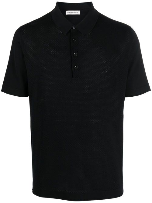 Merino polo shirt - Black
