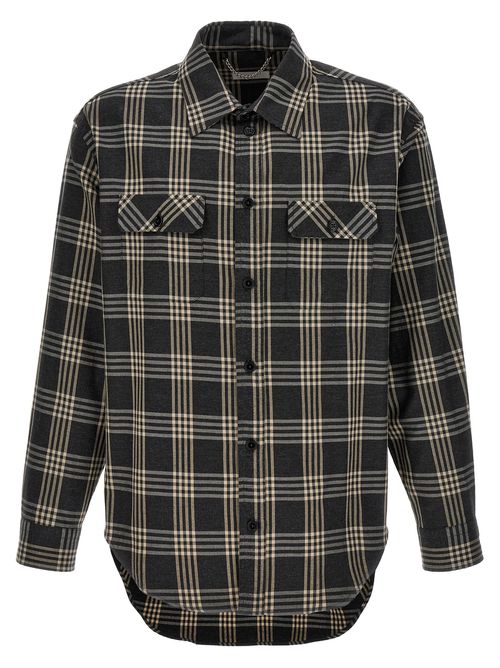 -Logo Shirt Camicie Grigio-Uomo