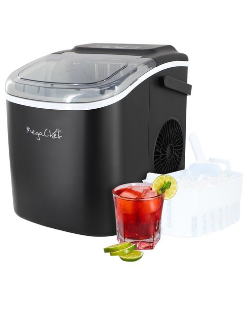 26Lb Black Countertop Bullet Ice Maker