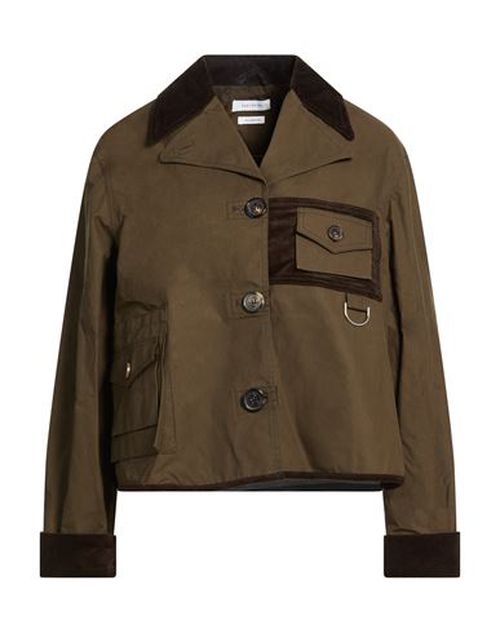 Woman Jacket Khaki Size L Cotton