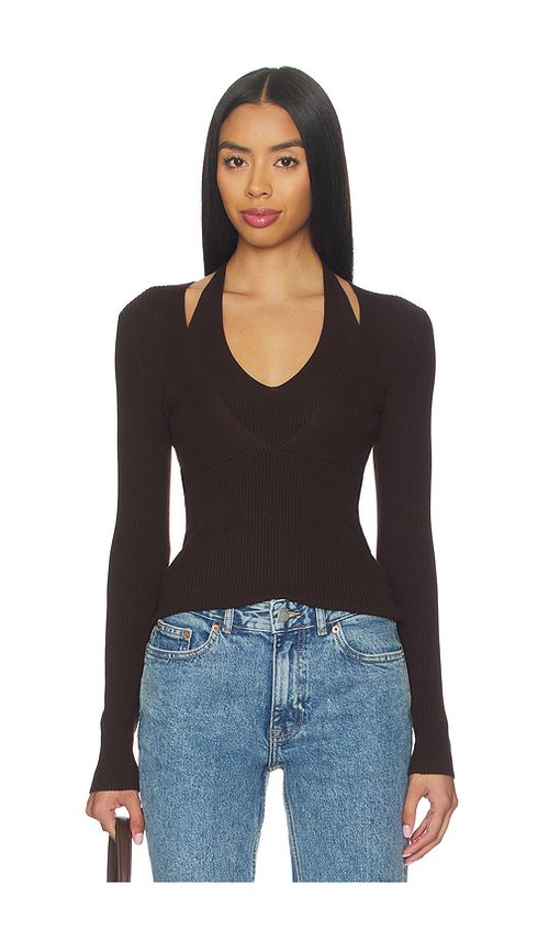 HEARTLOOM Twyla Top in Brown. L. Also in XS, S