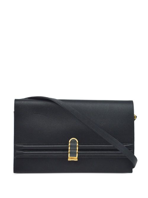 1983 pre-owned satin shoulder bag - Black