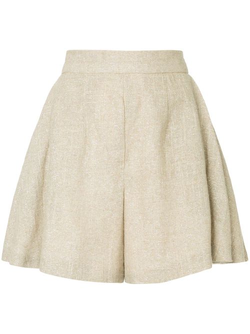 Sparkle culotte shorts - Brown