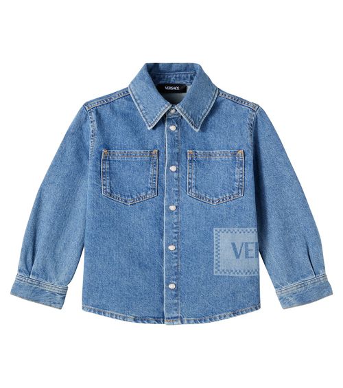 Logo denim shirt