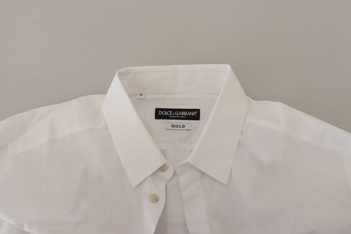 Peacock Feather Cotton Shirt — White
