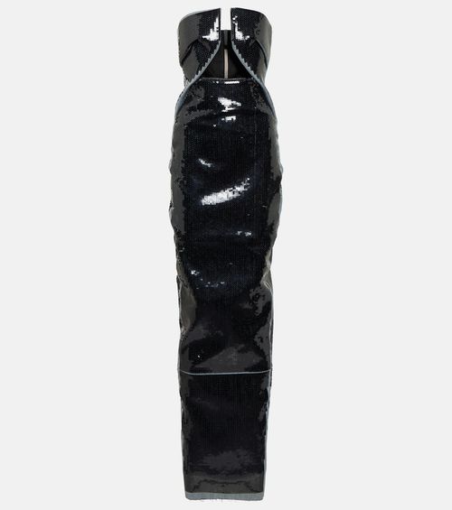 Strapless sequined gown