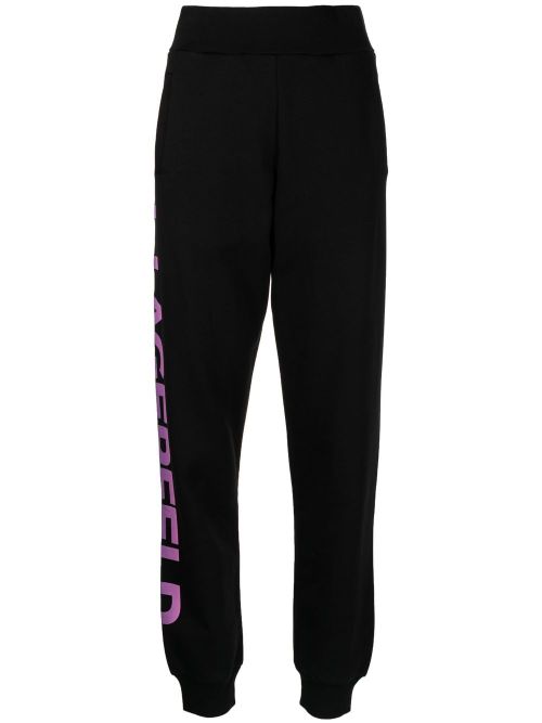 Logo-print track pants - Black
