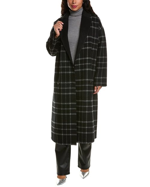 Thea Plaid Wool Coat