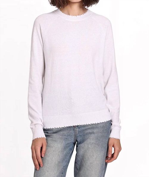 Cashmere Crewneck Top In White