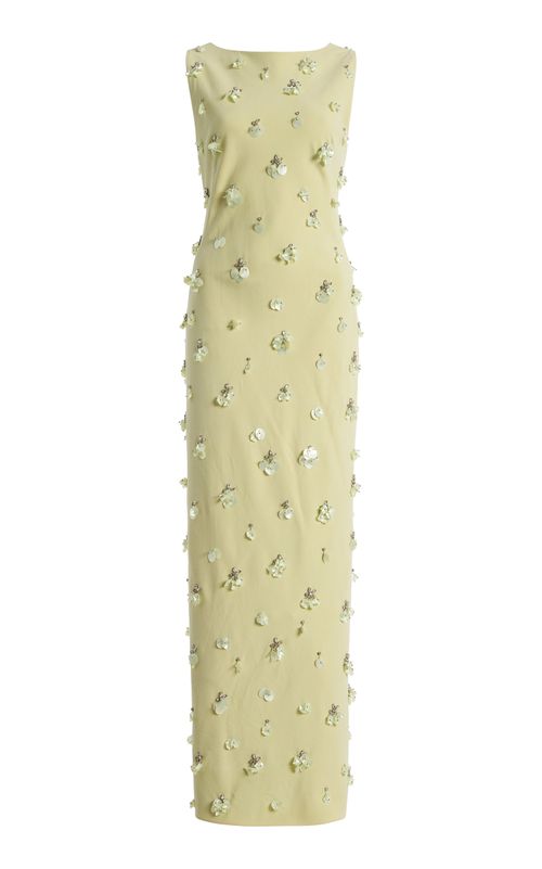Claudia Embellished Crepe Midi Dress - Moda Operandi