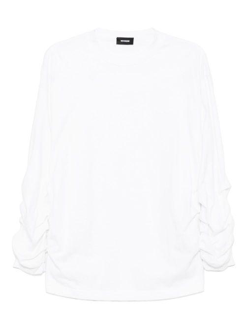 We11done logo-embroidered T-shirt - White