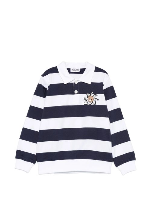 Kids' Button-Front Polo Shirt with Chest Print