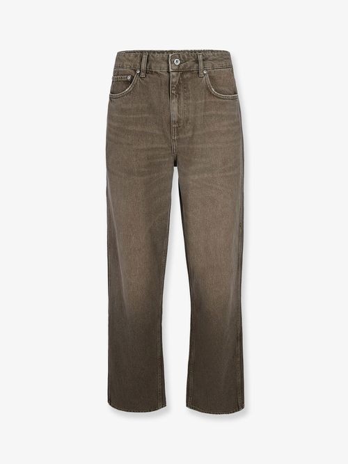 Rewashed Cotton Jeans — Brown