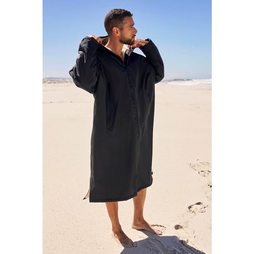 Mountain Warehouse 'Tidal' Mens Changing Robe Windproof Taped Seams Beach Swimwear Black Polyamide - X-Large