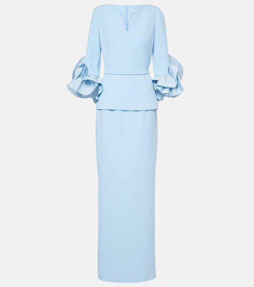 Clemence ruffled crêpe gown