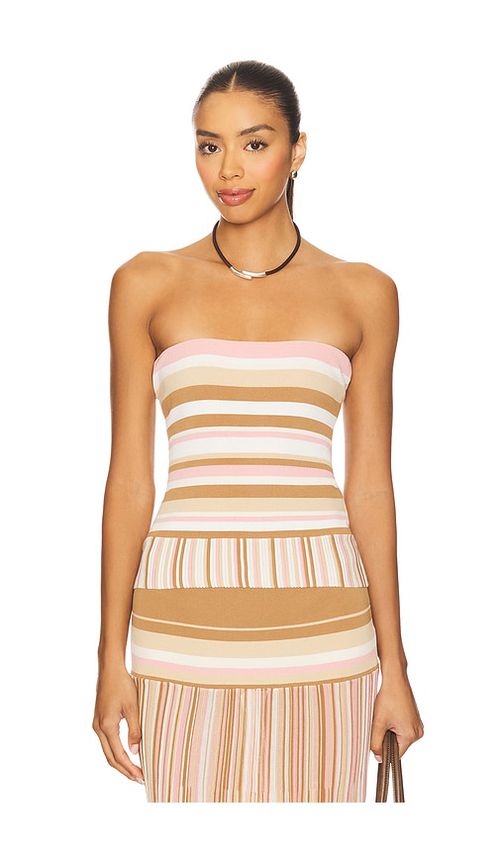 FAITHFULL THE BRAND Citara Strapless Top in Tan. -  XL also in L, M