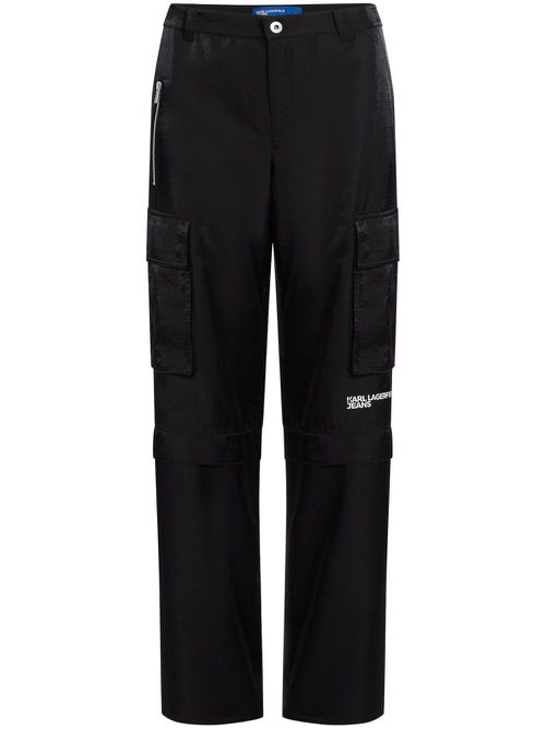 Iridescent cargo pants - Black