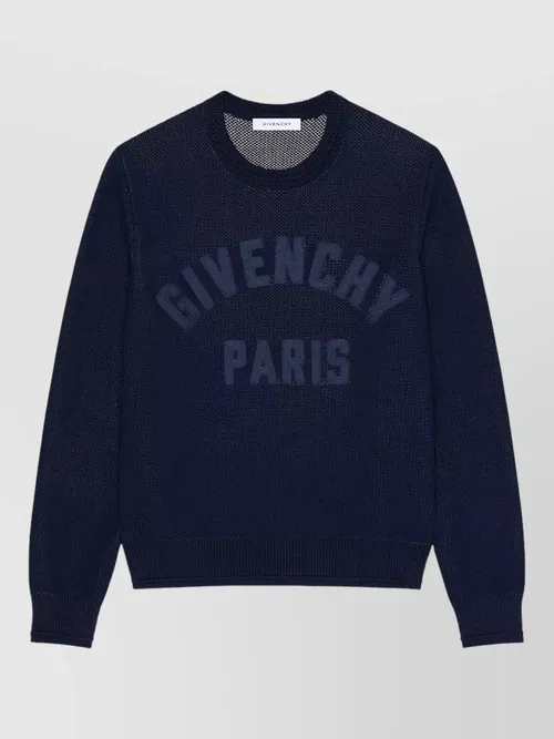 Givenchy - crew neck sweater ottoman knit detai