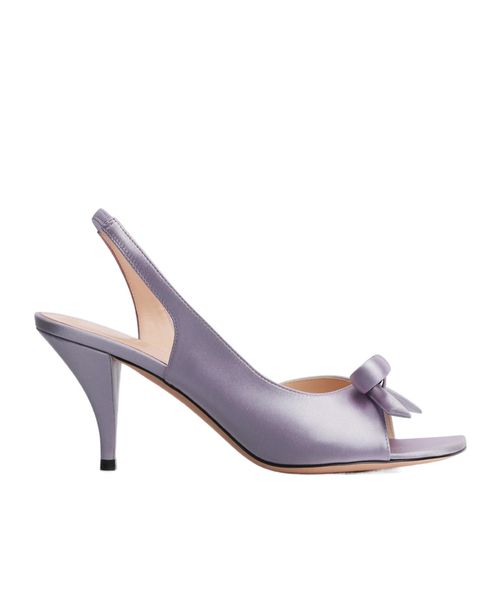 Bow Heeled Slingback Sandal