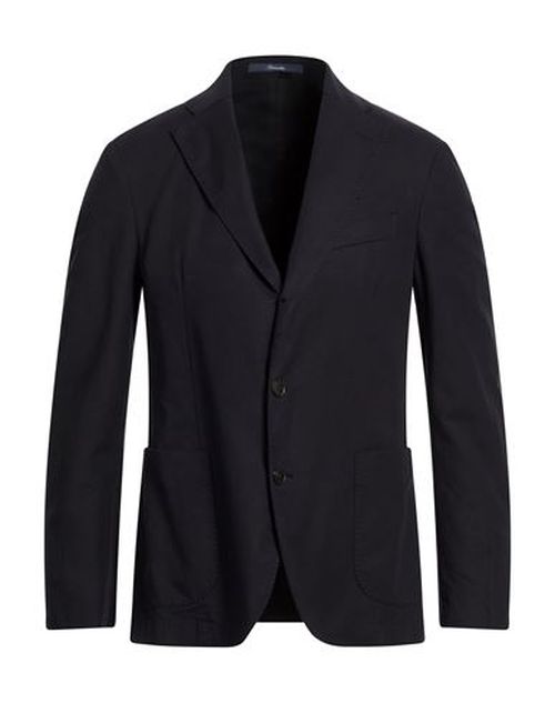 Man Blazer Navy Size 38 Cotton, Elastane