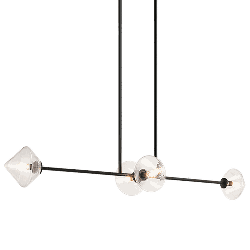 Black Four Light Pendant from the Novo Collection