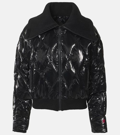 Carving quilted down ski jacket