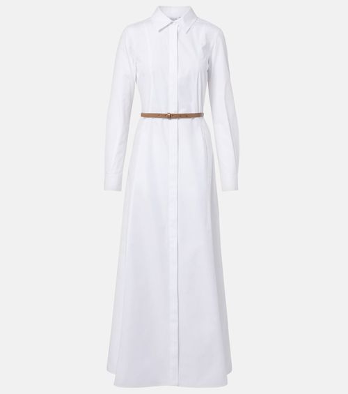 Adunco belted cotton poplin shirt dress