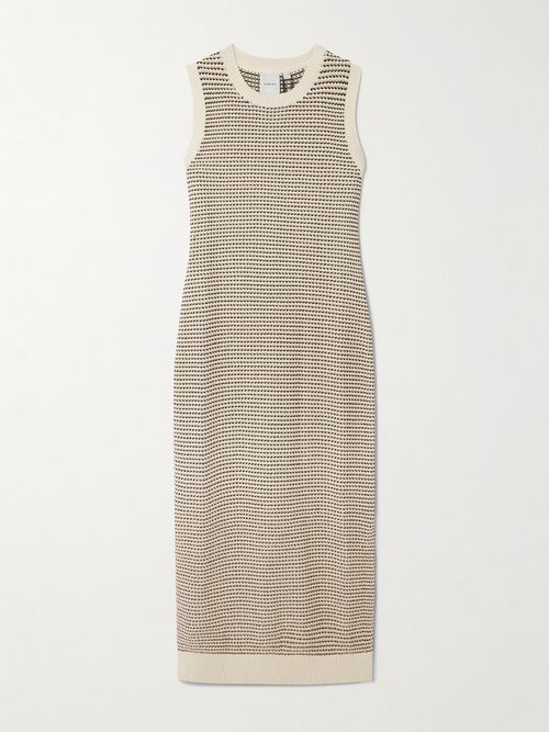 Sadia Cotton Midi Dress - Brown