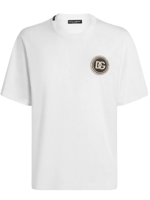 Dolce & Gabbana Cotton Logo Patch T-Shirt in White - White