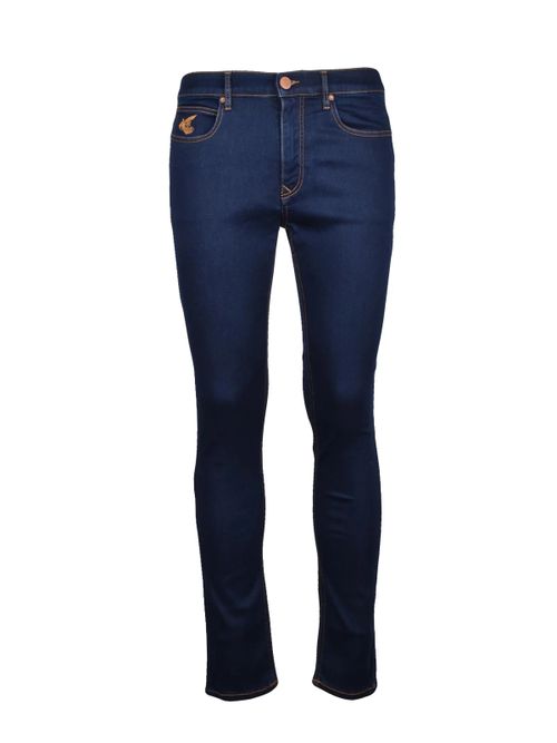 Blue Stretch Cotton Slim Jeans