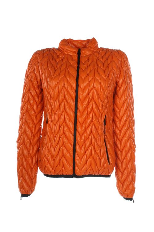 -Idee Regalo ski chevron quilted jacket Poliammide Arancione-Donna