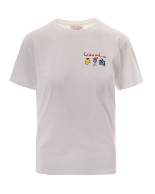 White Printed Crew Neck T-Shirt