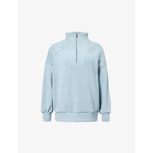 Womens Ashley Blue Rhea Relaxed-fit Cotton-blend Sweatshirt 