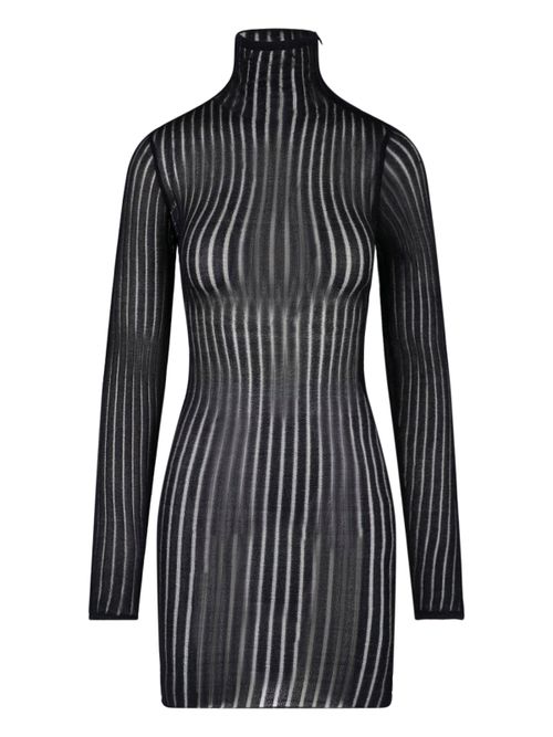Viscose-Blend Dress with Metal Accents
