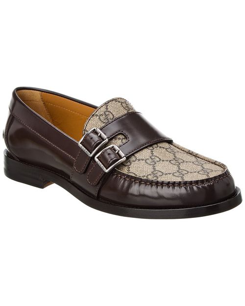 GG Buckle GG Supreme Canvas & Leather Loafer