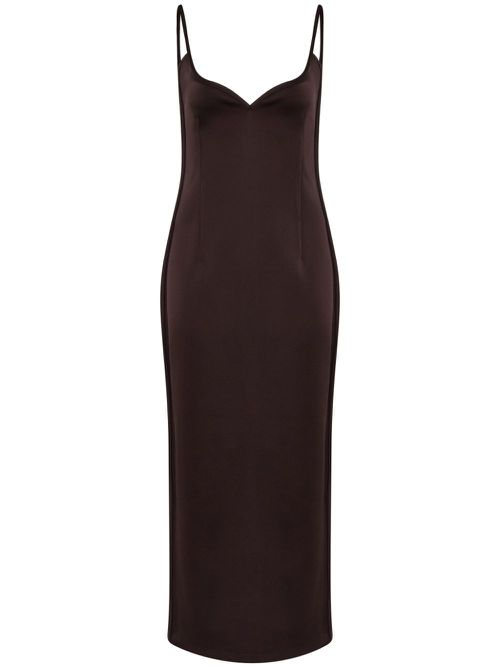 Heart midi dress - Brown