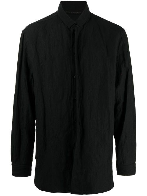 Button-up long-sleeved shirt - Black