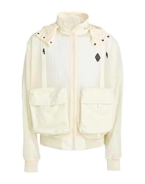 * Man Jacket Pastel yellow Size L Polyamide, Cotton