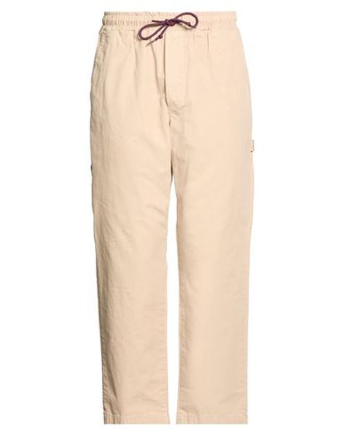 Man Pants Beige Size L Cotton, Elastane