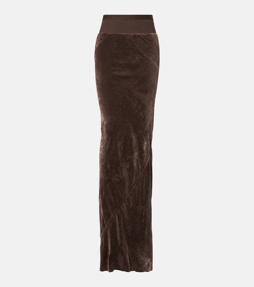 Coda velvet maxi skirt