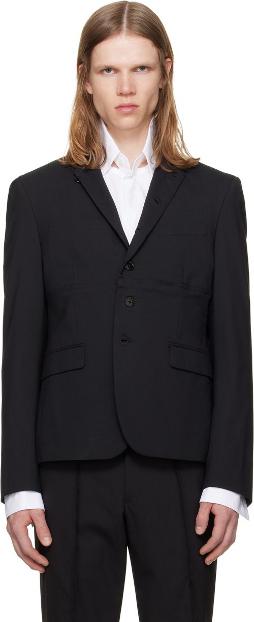 Black Double Button Blazer