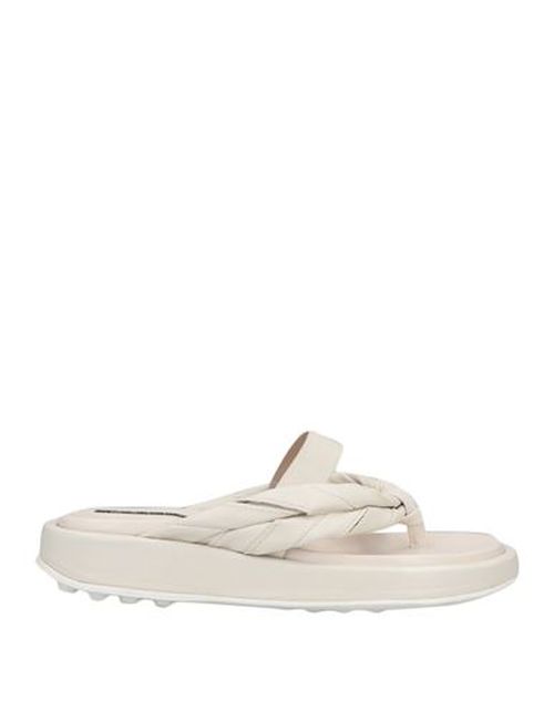 Woman Thong sandal Ivory Size 10 Leather