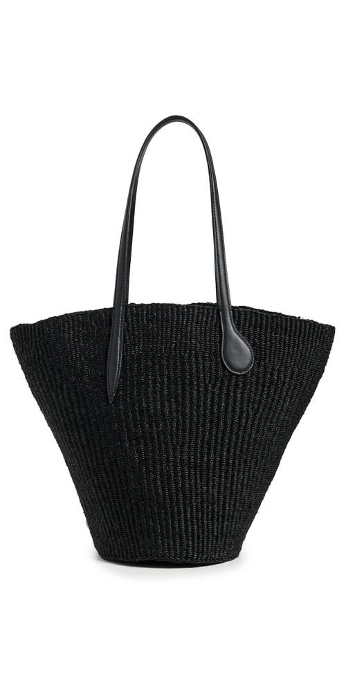 Liffner Straw Basket Bag Black One Size
