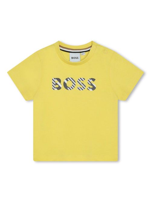 Logo-print cotton T-shirt - Yellow