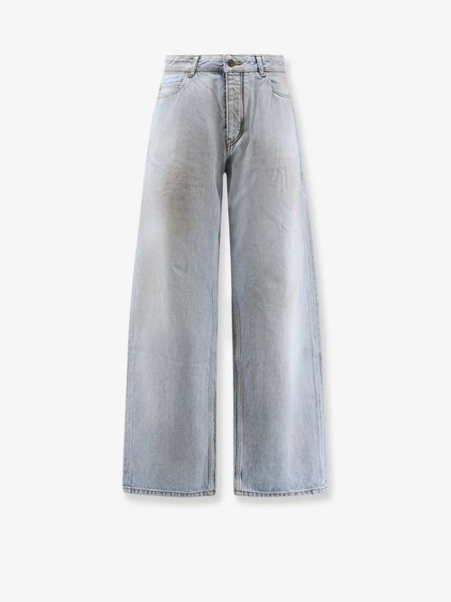 Distressed Cotton Jeans — Blue