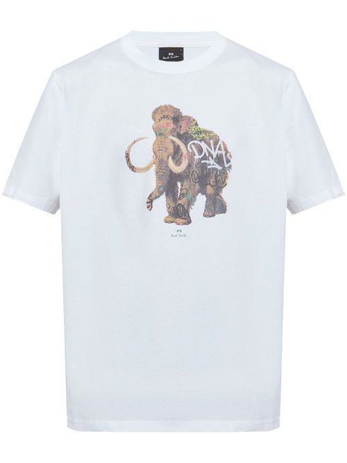 Graffiti Mammoth T-Shirt - White